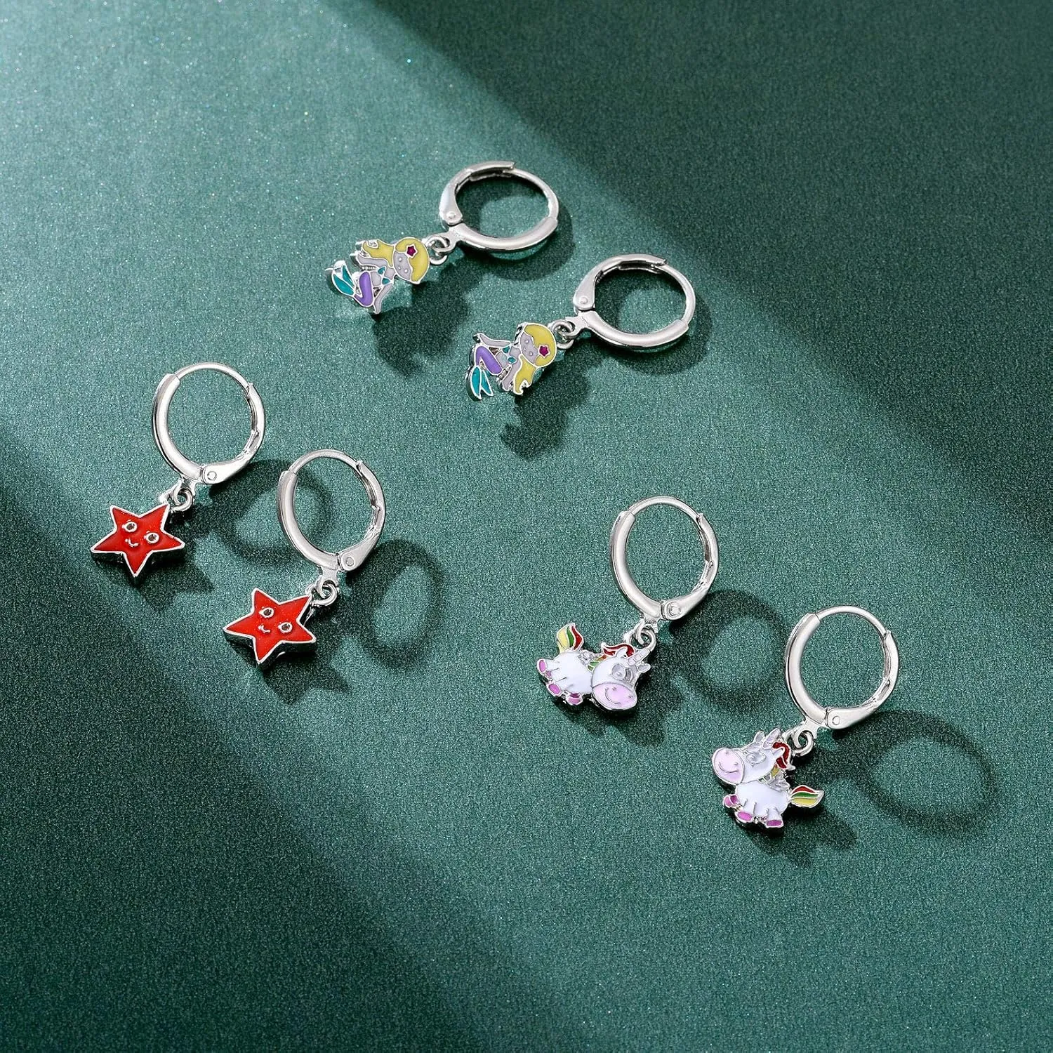 20 Pairs Hypoallergenic Earrings for Girls- Cute Dangle Earrings with Mini Hoop Earrings for Teen Girls