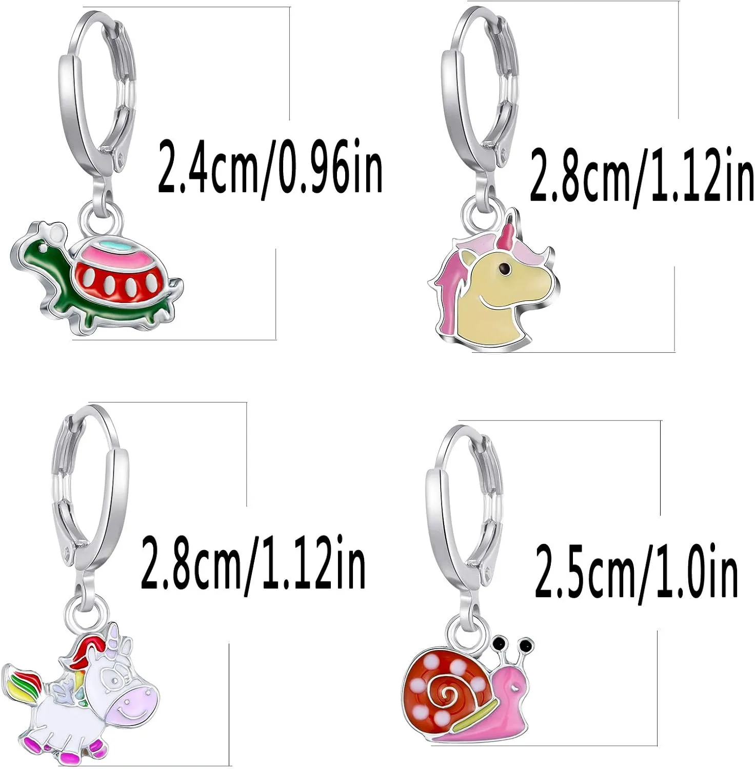 20 Pairs Hypoallergenic Earrings for Girls- Cute Dangle Earrings with Mini Hoop Earrings for Teen Girls