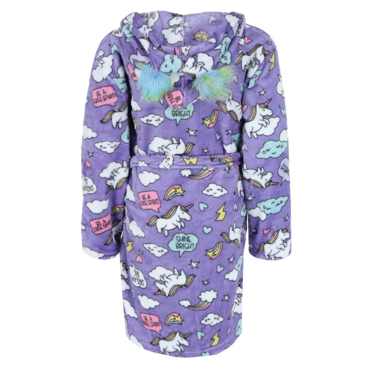 5 More Minutes Girl's Plush Unicorn Robe