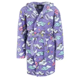 5 More Minutes Girl's Plush Unicorn Robe