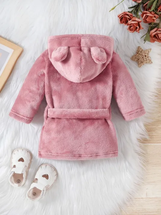 Baby Fleece Dressing Gown Robe (can be personalised)