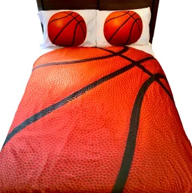 Basketball 5 PC Kids Full Bed Set With Round Comforter