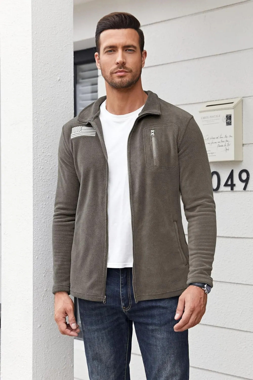 Beotyshow Mens Tactical Fleece Jacket Polar Soft Warm Quarter Zip Pullover