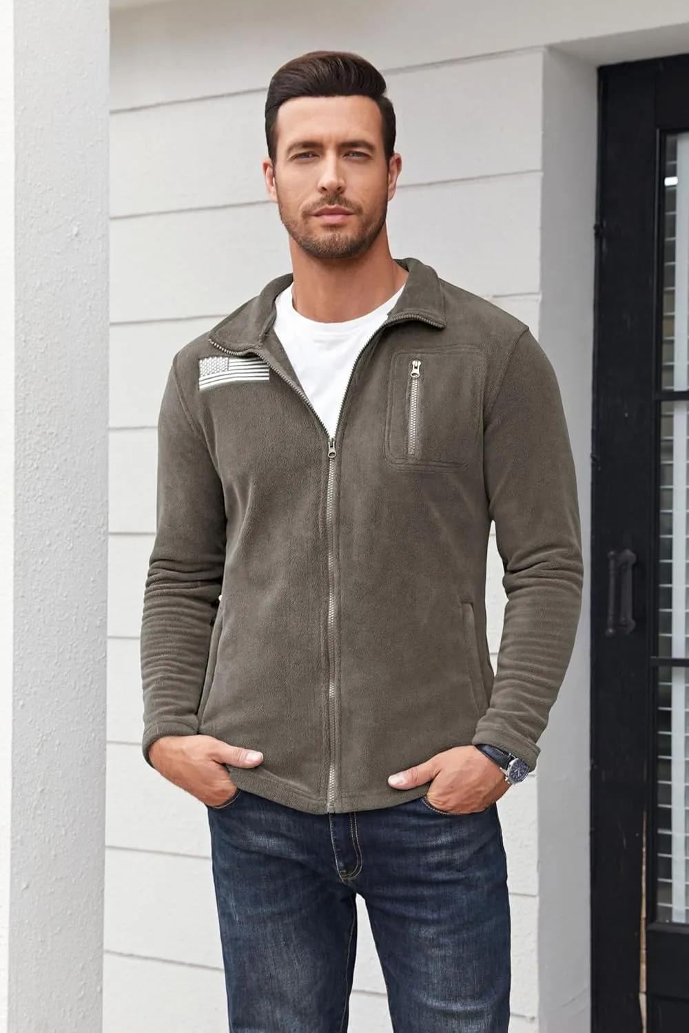 Beotyshow Mens Tactical Fleece Jacket Polar Soft Warm Quarter Zip Pullover