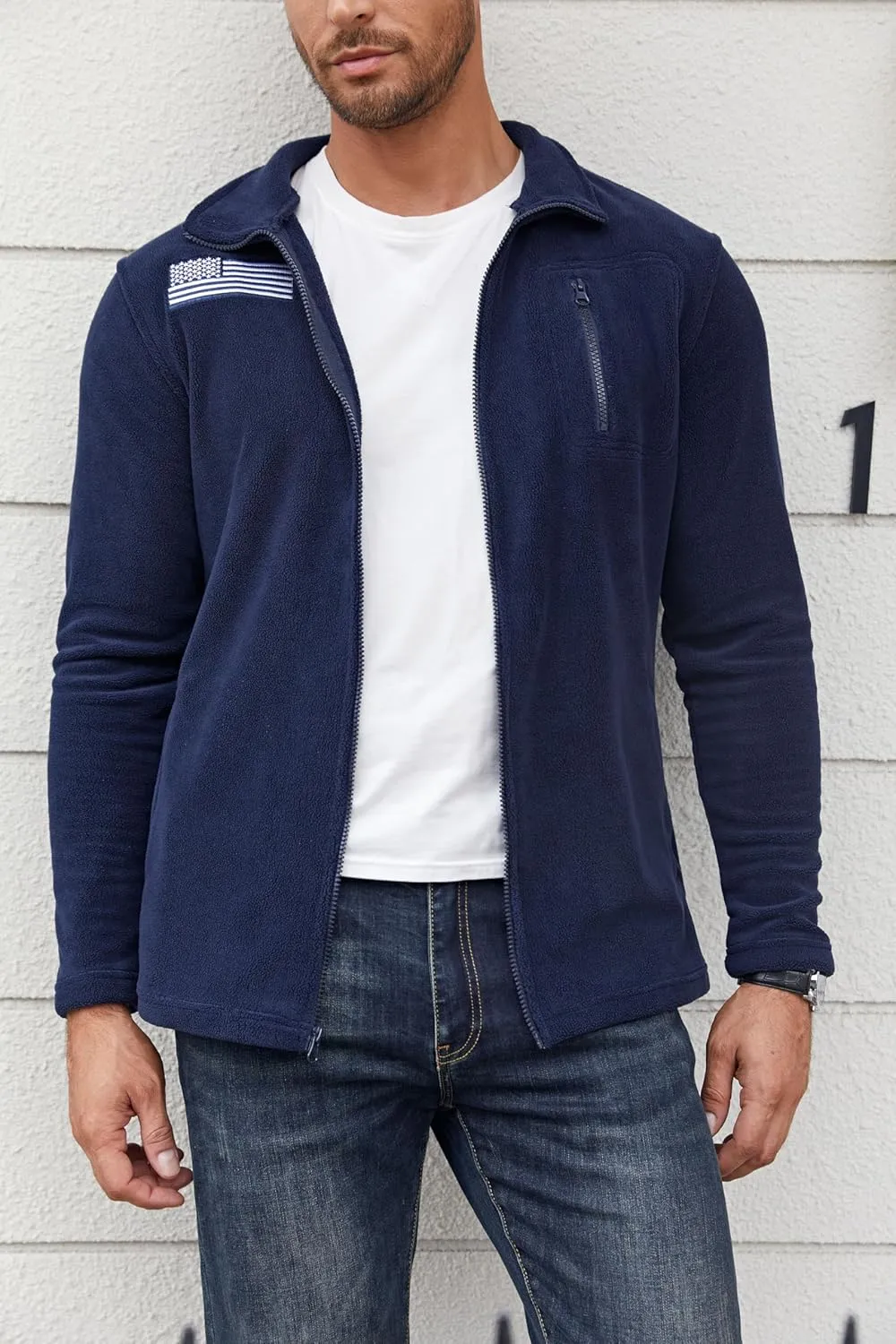 Beotyshow Mens Tactical Fleece Jacket Polar Soft Warm Quarter Zip Pullover