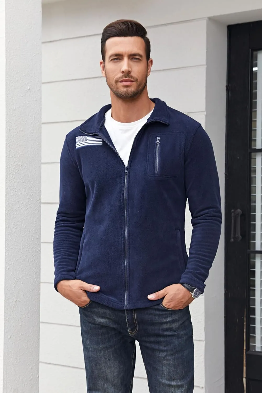 Beotyshow Mens Tactical Fleece Jacket Polar Soft Warm Quarter Zip Pullover