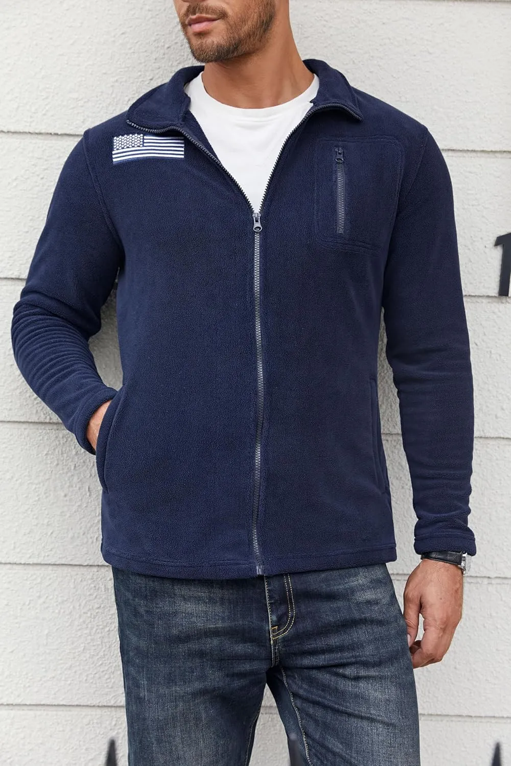 Beotyshow Mens Tactical Fleece Jacket Polar Soft Warm Quarter Zip Pullover