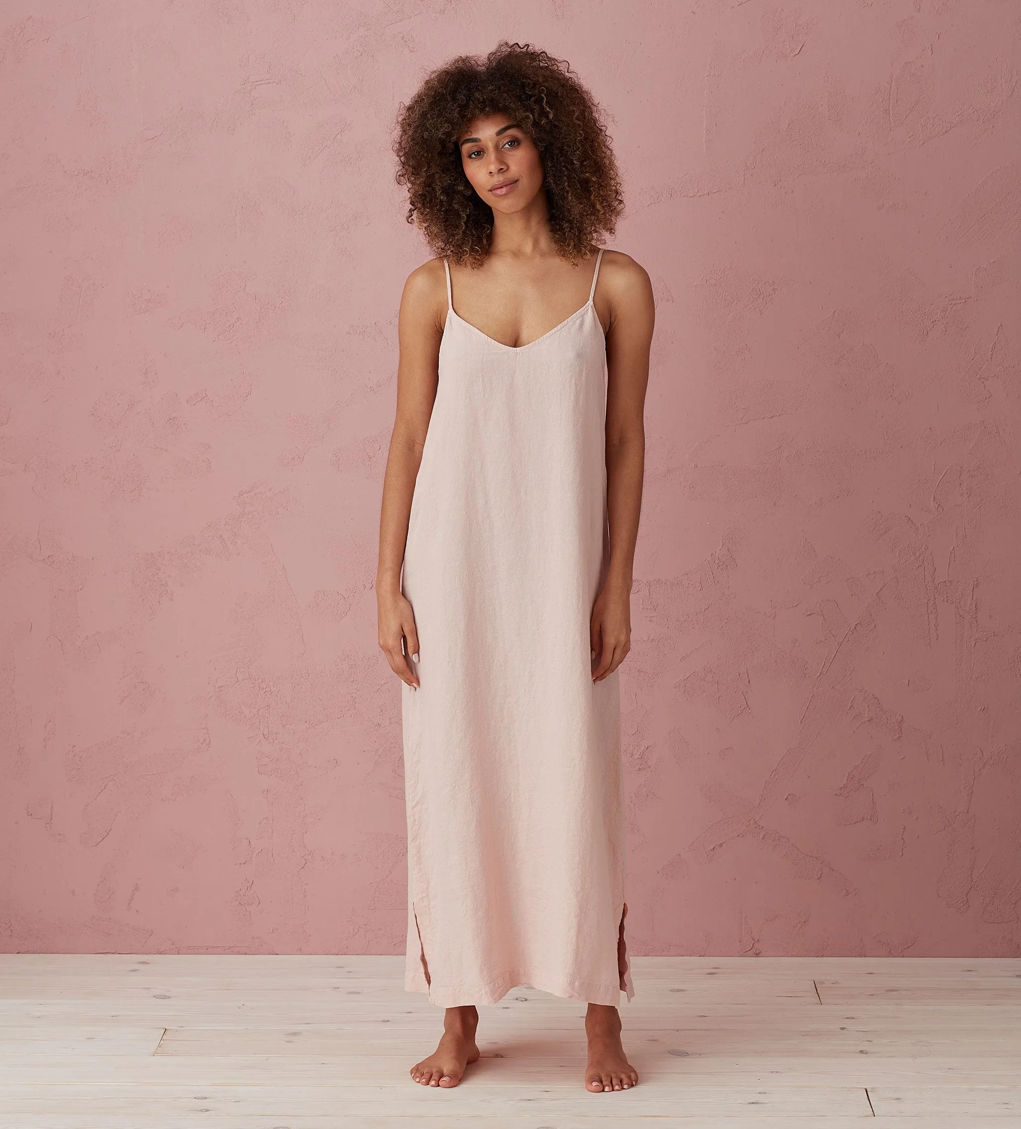 Blush Pink 100% Linen Nightwear