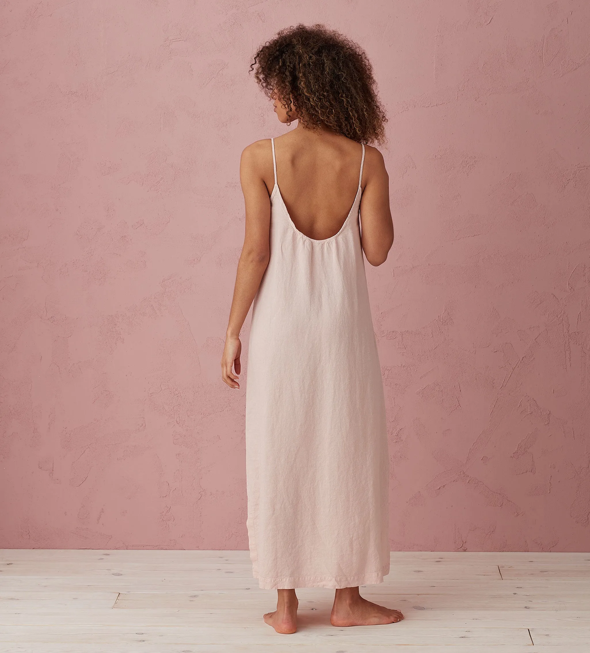 Blush Pink 100% Linen Nightwear