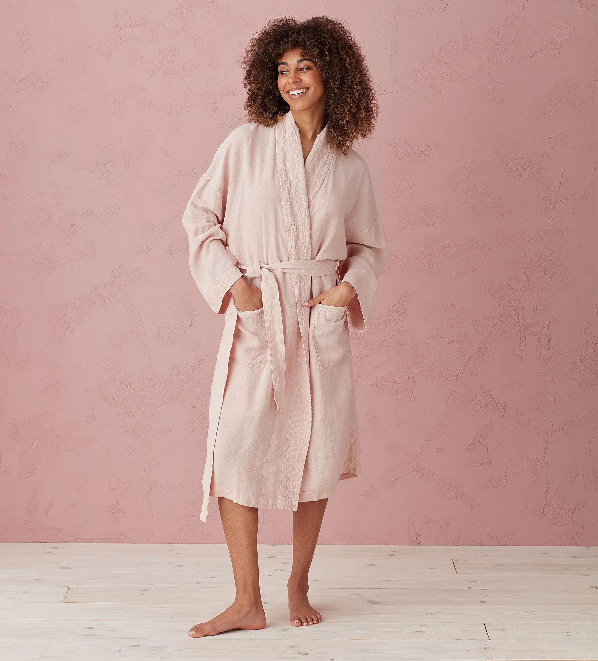 Blush Pink 100% Linen Nightwear
