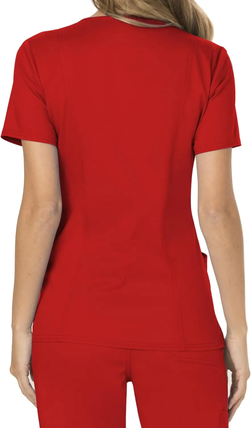Cherokee Scrubs for Women Mock Wrap Top with 3 Pocket, Back Princess Seams WW610