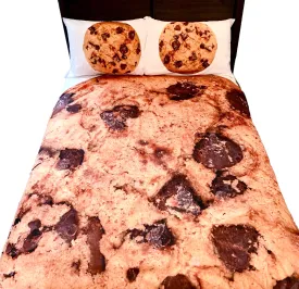 Chocolate Chip Cookie 5 PC Kids Full Bed Set With Round Comforter