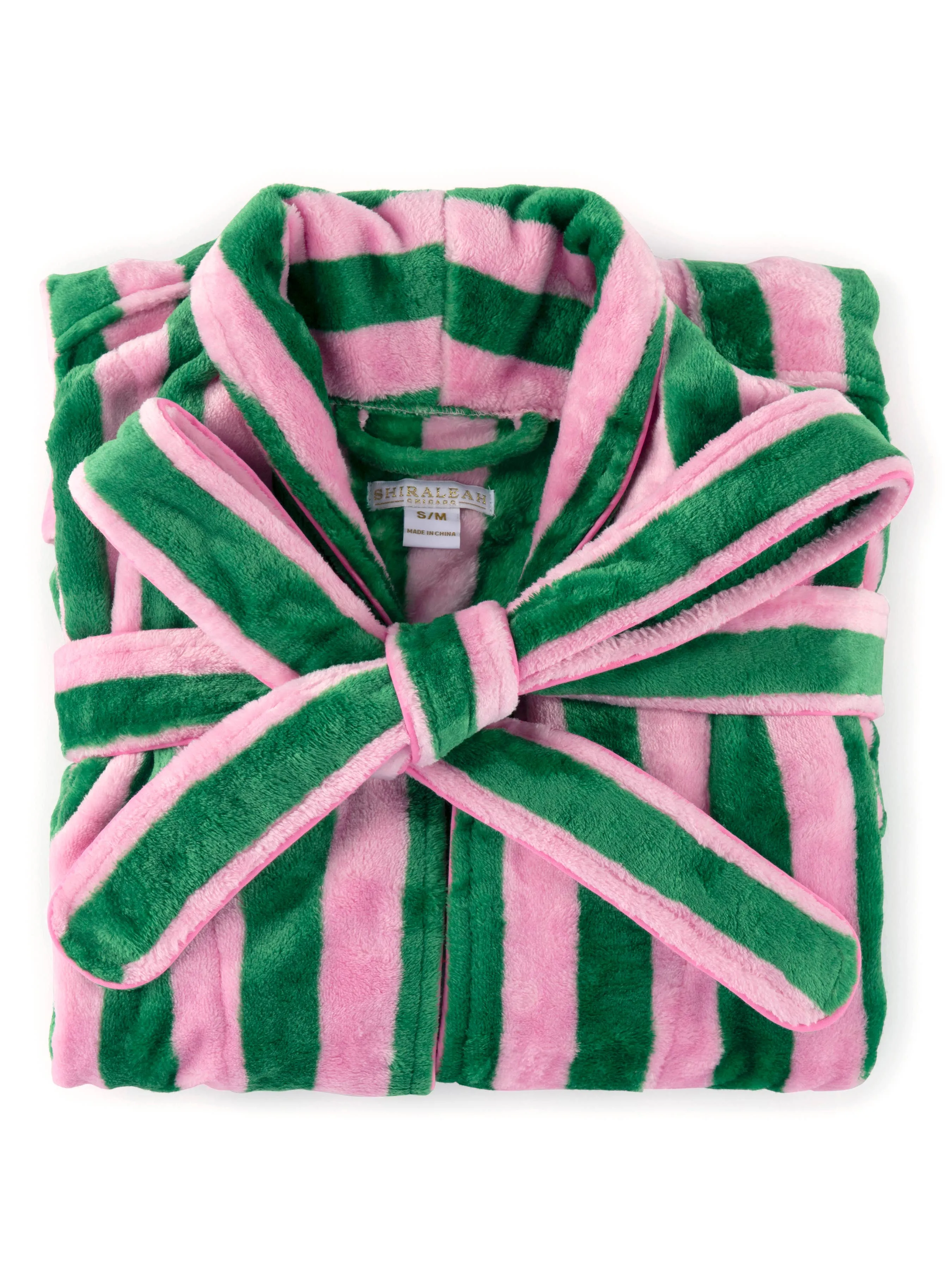 Cozy Up Stripe Robe - Green