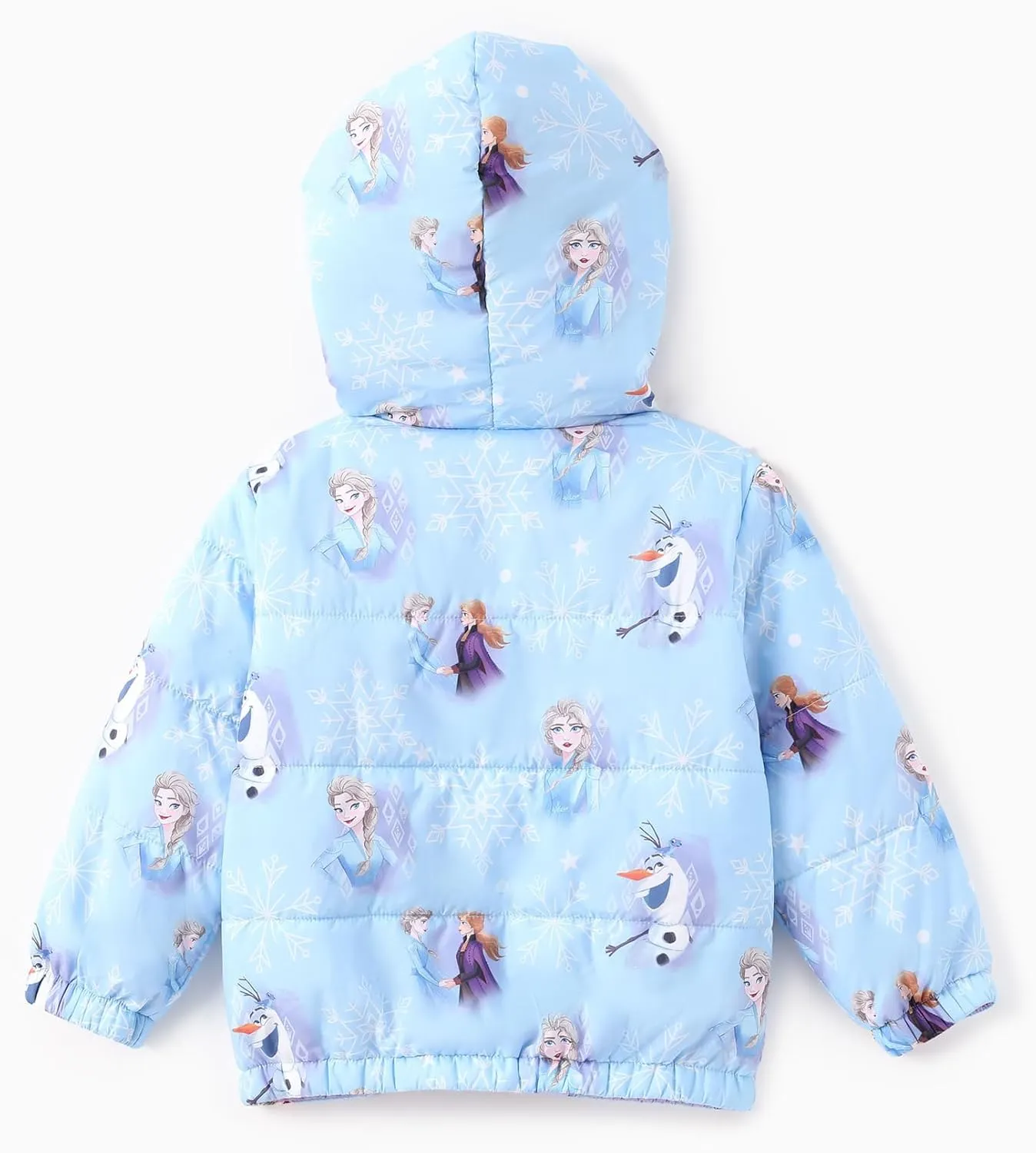 Disney Frozen Elsa Princess Belle Moana Minnie Toddler Girl Puffer Jacket Lightweight Packable Warmth Winter Coat 2-10 Years