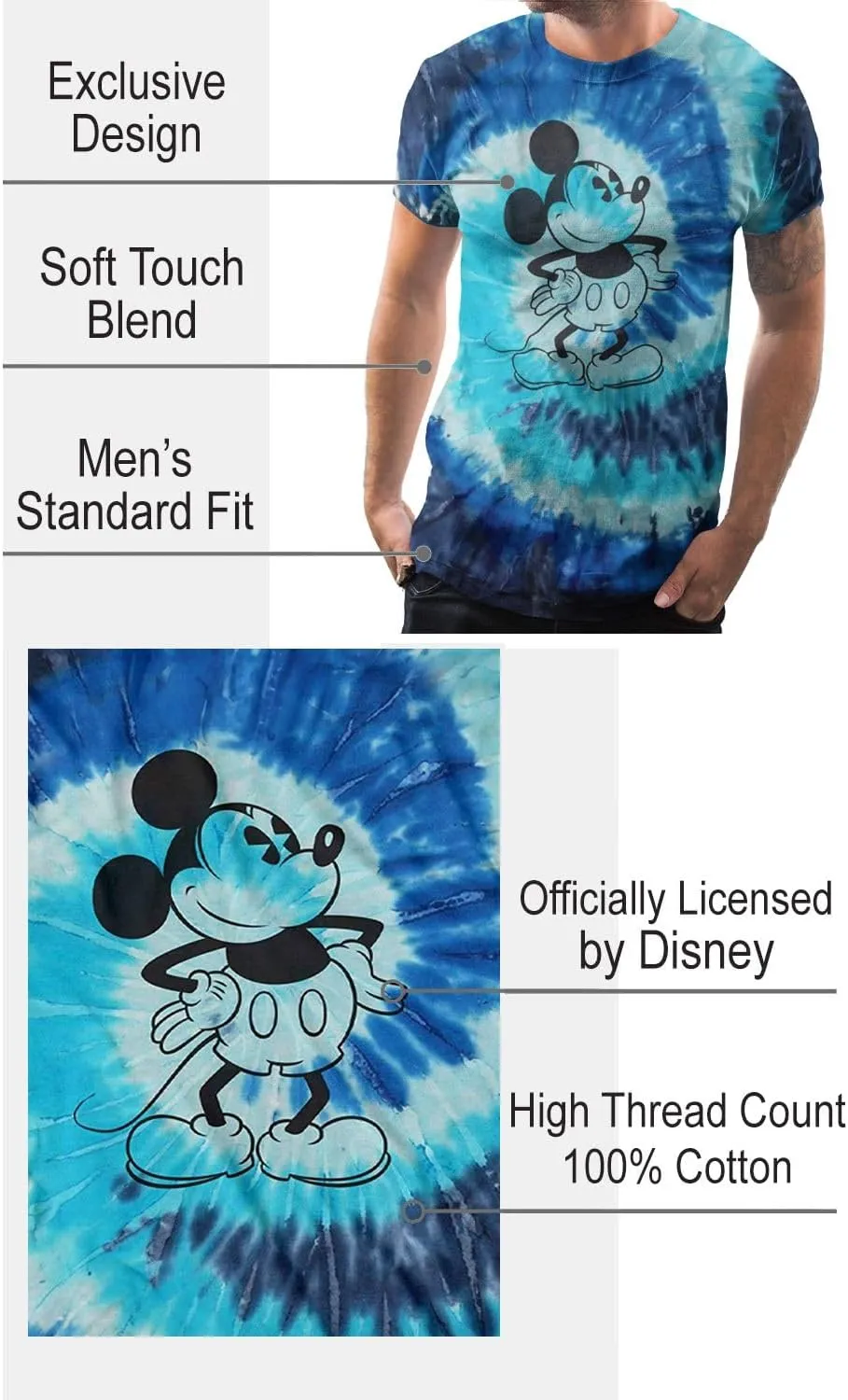 Disney Men's Giant Mickey Mouse Tee