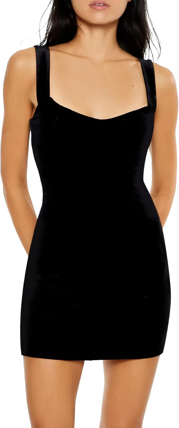Forever 21 Women's Velvet Bodycon Mini Dress