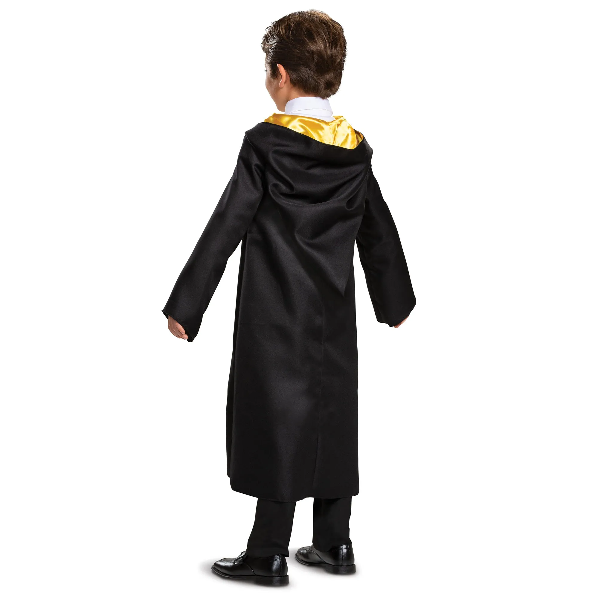 Harry Potter Hufflepuff Robe Costume for Kids, Black and Yellow Robe