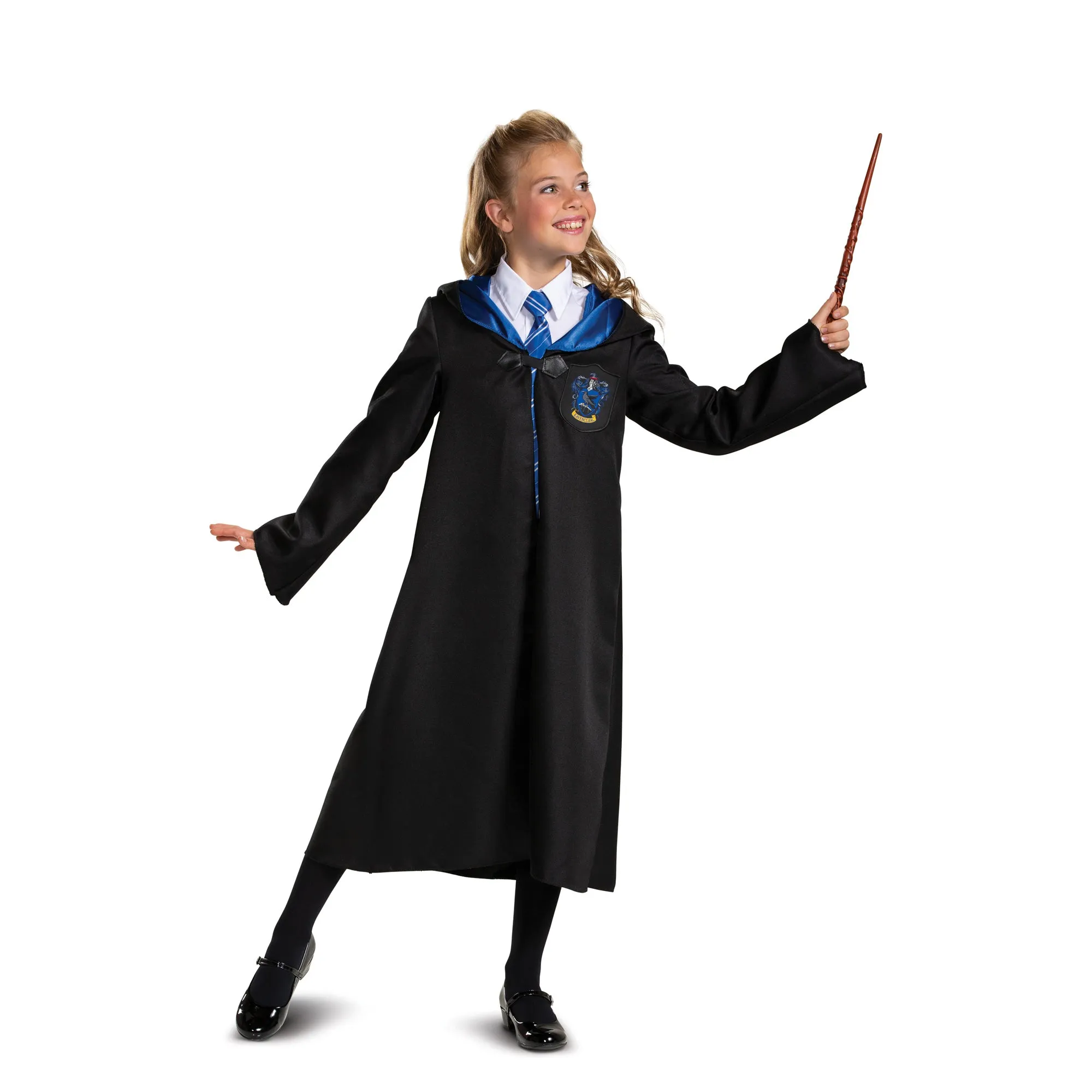 Harry Potter Ravenclaw Robe Costume for Kids, Black and Blue Robe