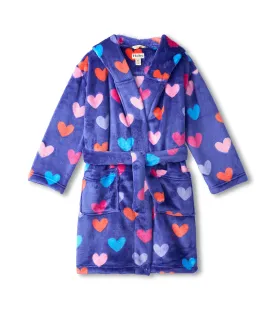 Hatley Fuzzy Fleece Robe - Hearts