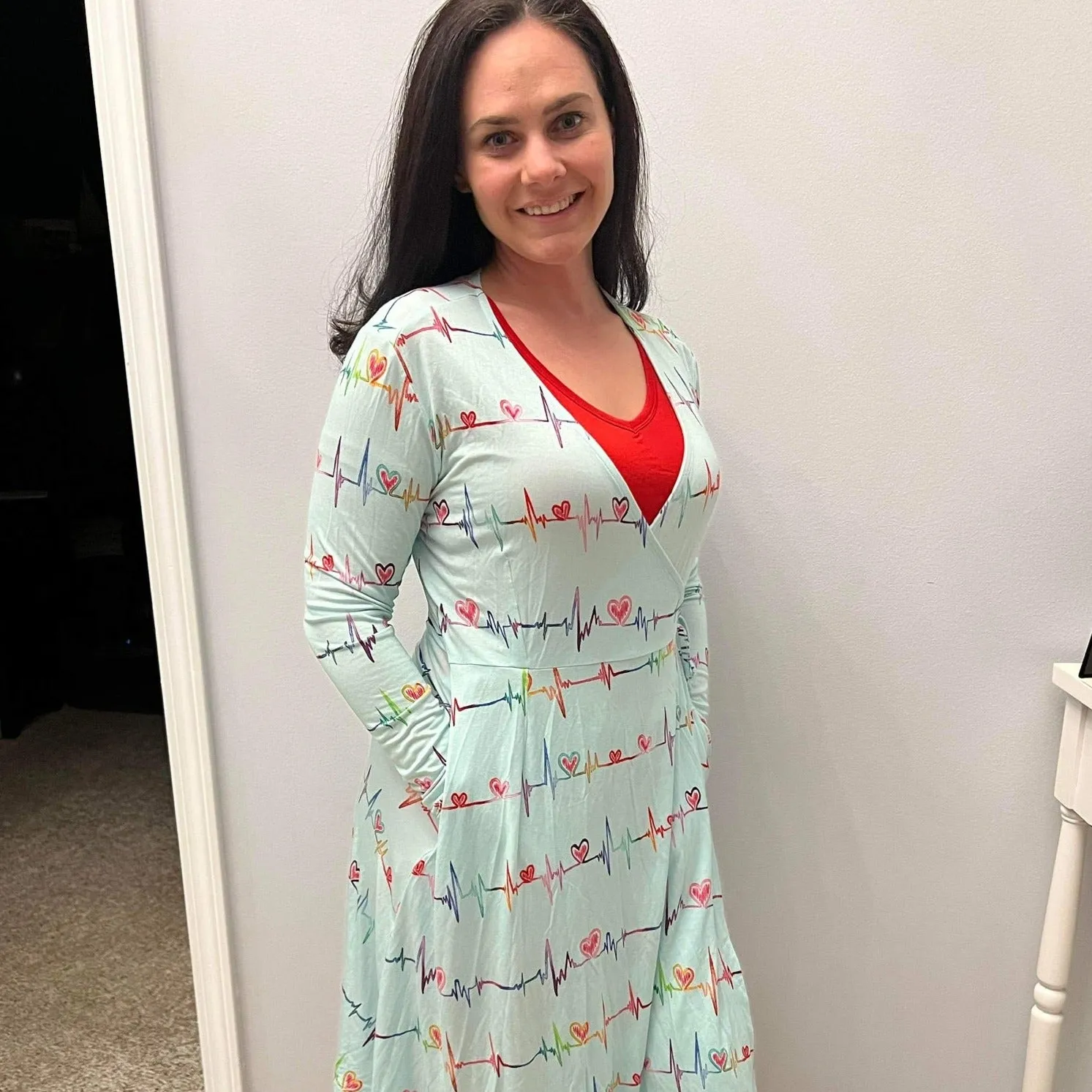 Heartbeat Women's Lounge Wrap Dress
