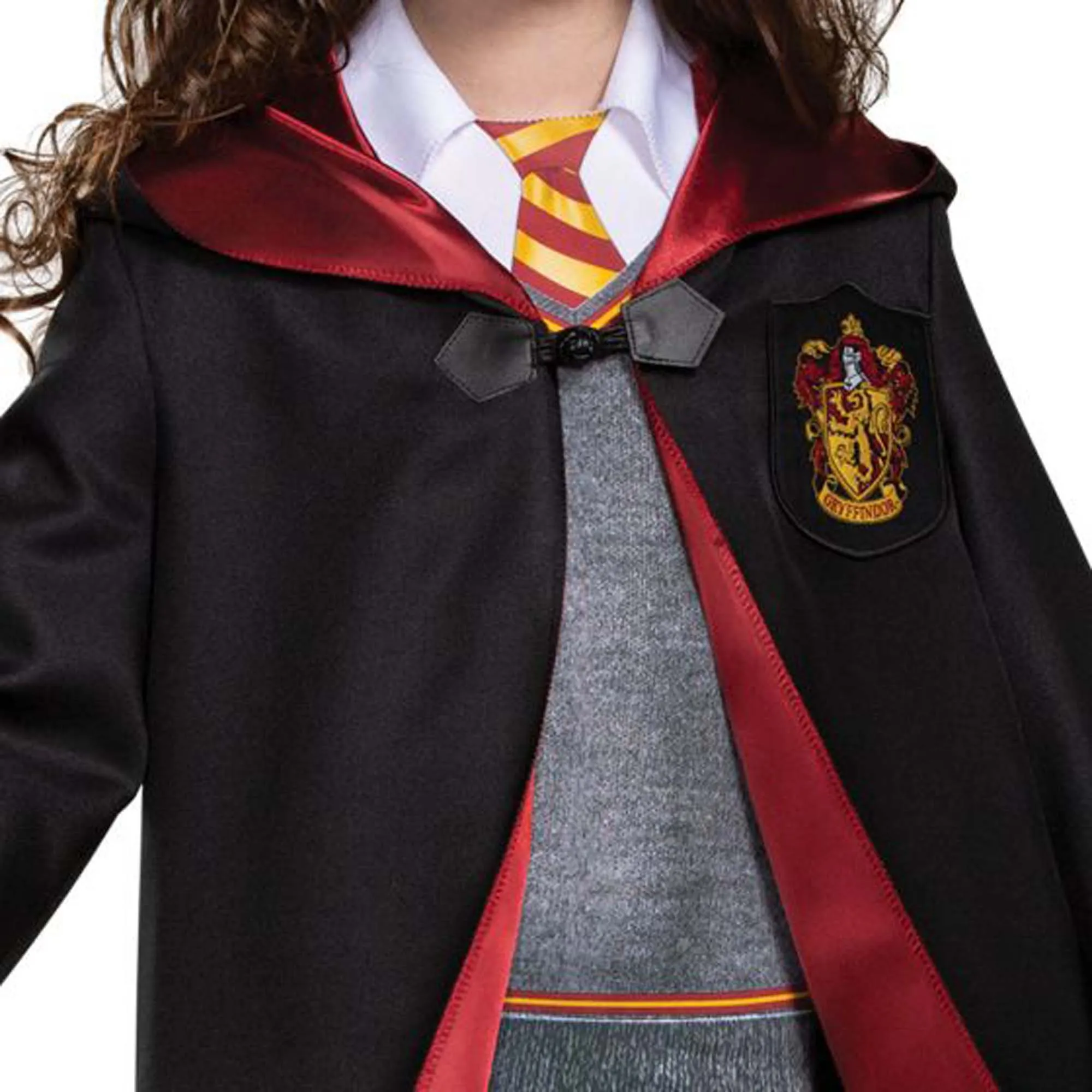 Hermione Granger Deluxe Costume for Kids, Harry Potter, Black and Red Robe with Dress