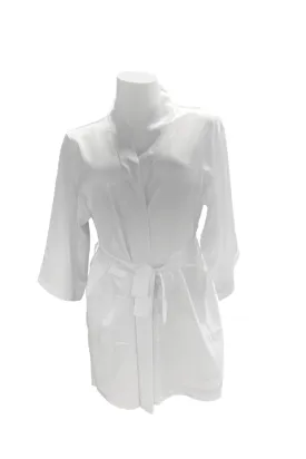 iCollection Bride Plus Size Satin Robe, White 7847X