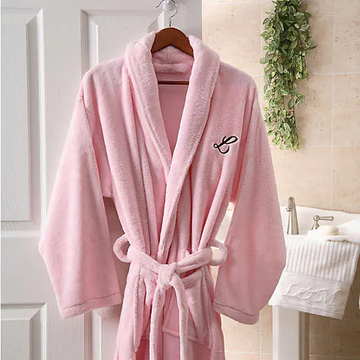 Ladies Pink Plush Personalized Gown
