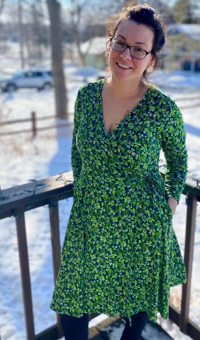 Lucky Clover Women's Lounge Wrap Dress