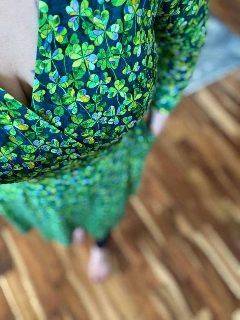 Lucky Clover Women's Lounge Wrap Dress