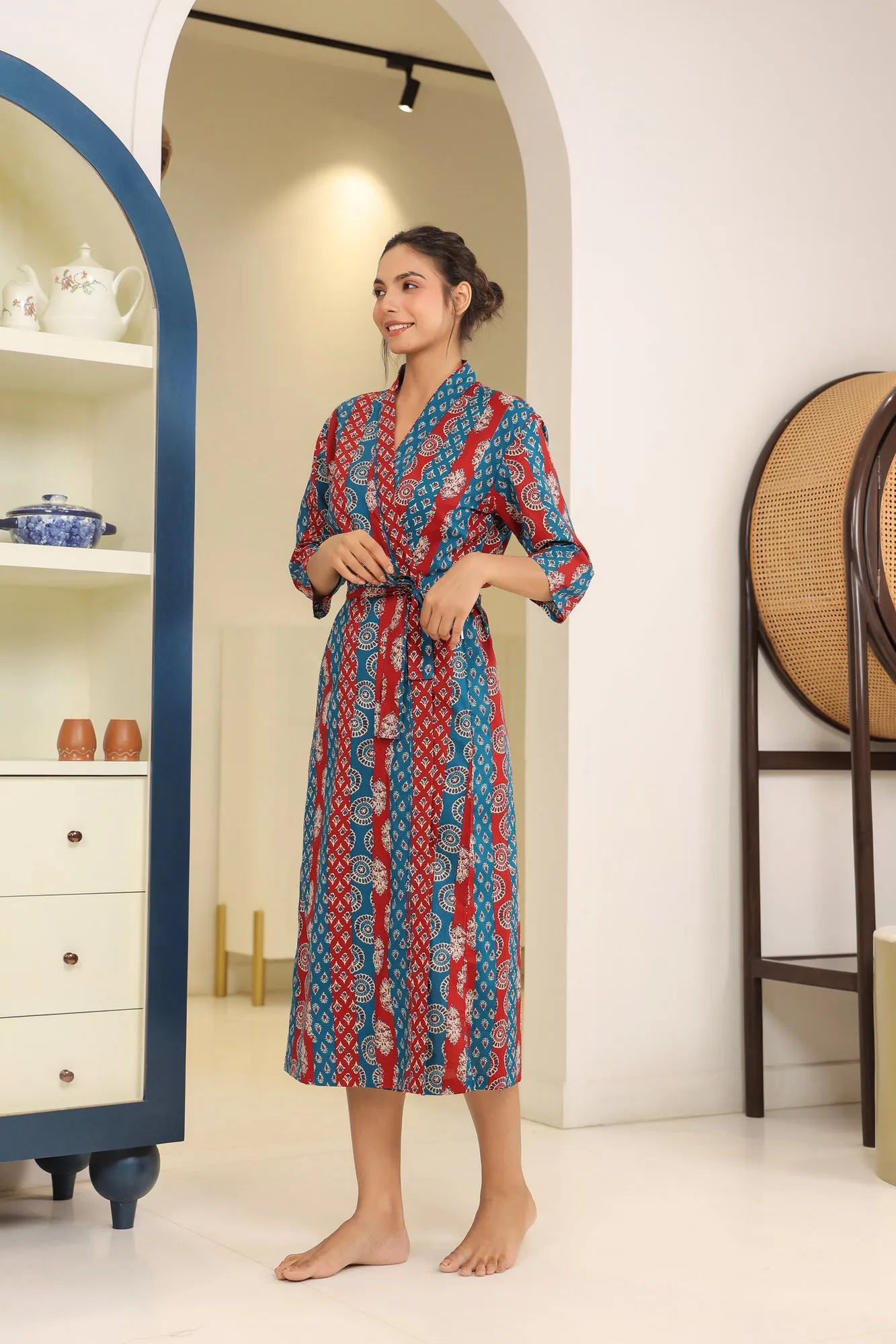 Luxe Lair Blue Cotton Robe