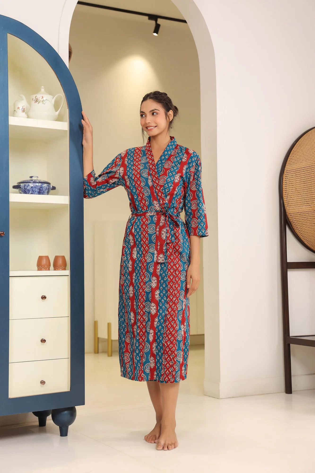 Luxe Lair Blue Cotton Robe