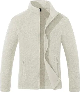 MAGCOMSEN Fleece Jacket Women Zip UP Lightweight Soft Polar Warm Winter Jackets for Women with Pockets Outdoor Hiking