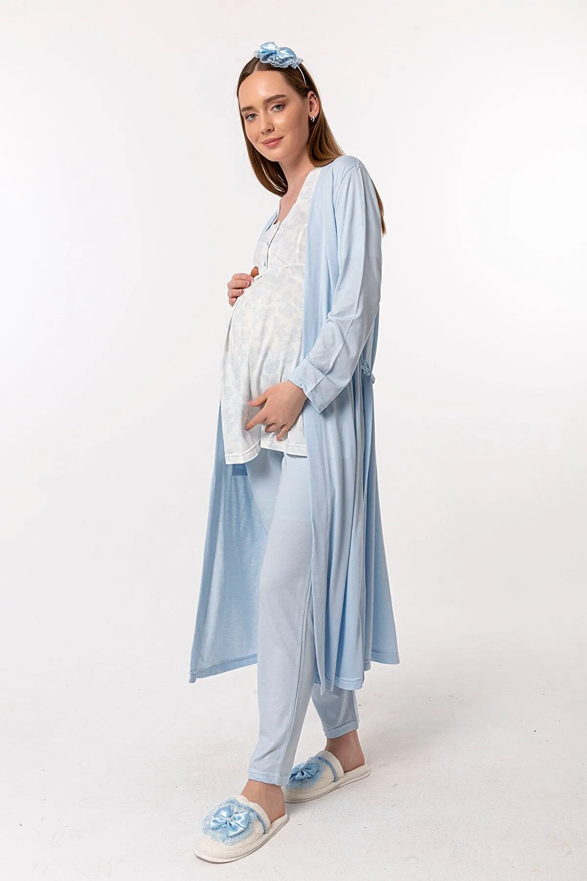 Maternity Nursing Pyjamas with Slippers and Headband