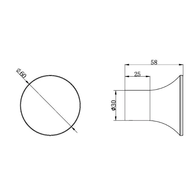 Nero Zen SS316L Robe Hook Brushed Nickel