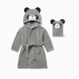 Panda Hooded Bath Robe & Mitt Set