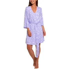 Periwinkle Floral Robe Set