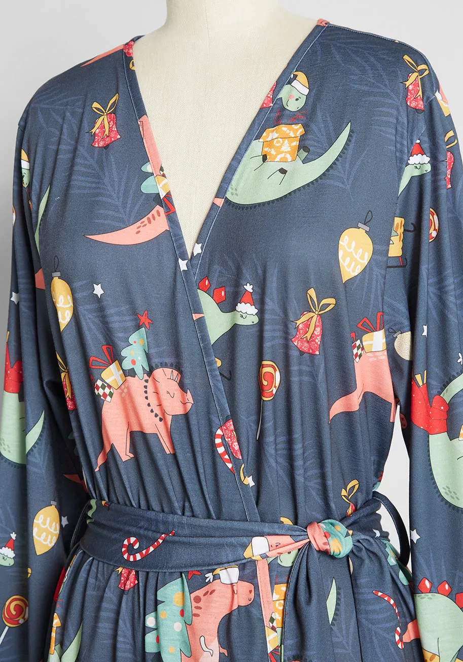 Roar-some Holidays Robe