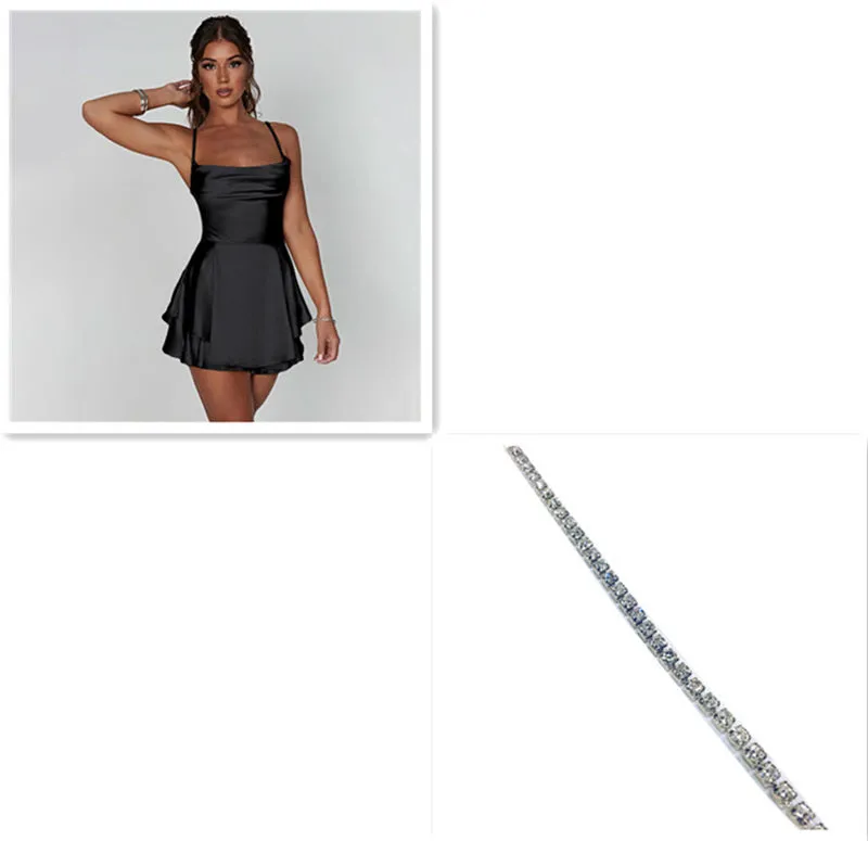 Robe trapue slim en satin dos nu, élégante et américaine