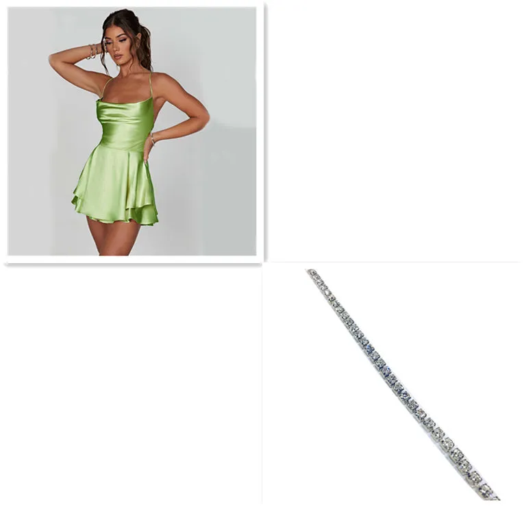 Robe trapue slim en satin dos nu, élégante et américaine