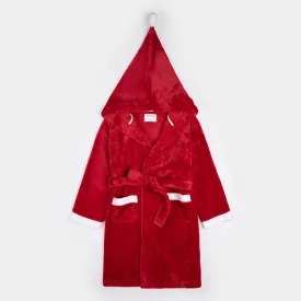 Scarlet Holiday Plush Hooded Robe