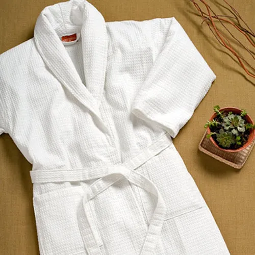 Shawl Collar Waffle Weave Robe