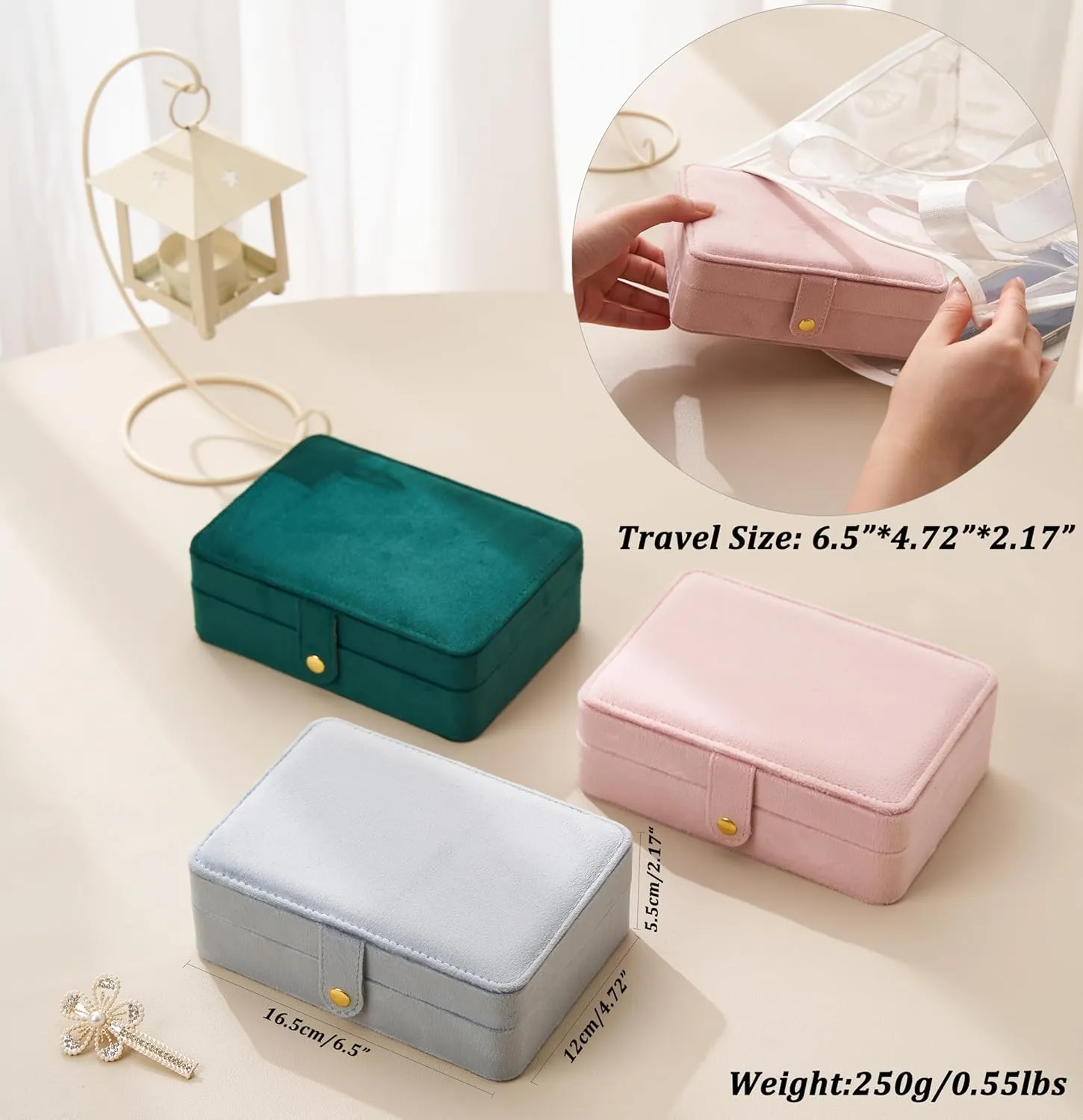 Small Jewelry Box for Earrings, Travel Earring Organizer for Girls Earring Box Travel Earring Case Organizer Bluelish Travel Jewelry Boxes for Women Small Earring Holder Organizer for Girls