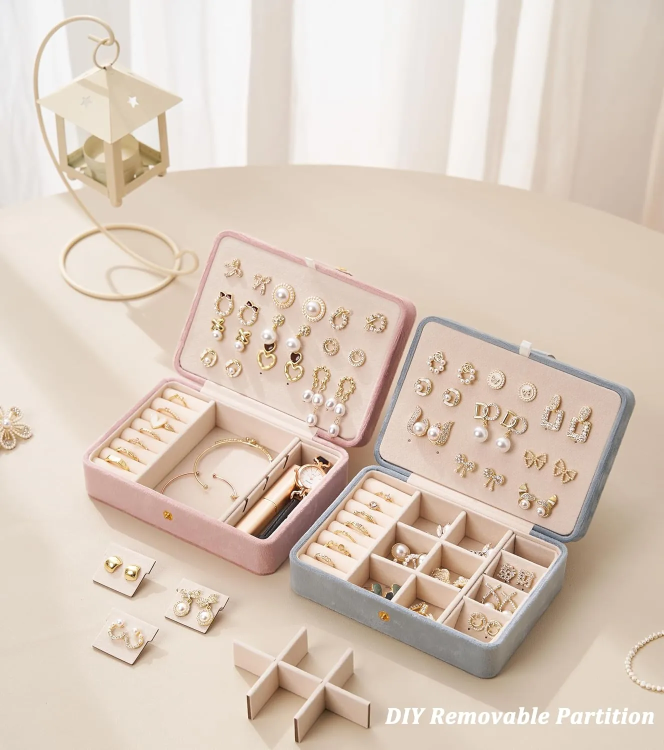 Small Jewelry Box for Earrings, Travel Earring Organizer for Girls Earring Box Travel Earring Case Organizer Bluelish Travel Jewelry Boxes for Women Small Earring Holder Organizer for Girls