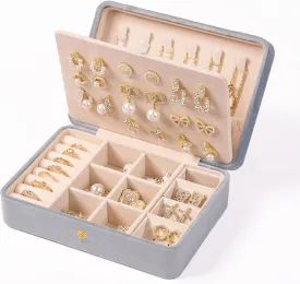 Small Jewelry Box for Earrings, Travel Earring Organizer for Girls Earring Box Travel Earring Case Organizer Bluelish Travel Jewelry Boxes for Women Small Earring Holder Organizer for Girls