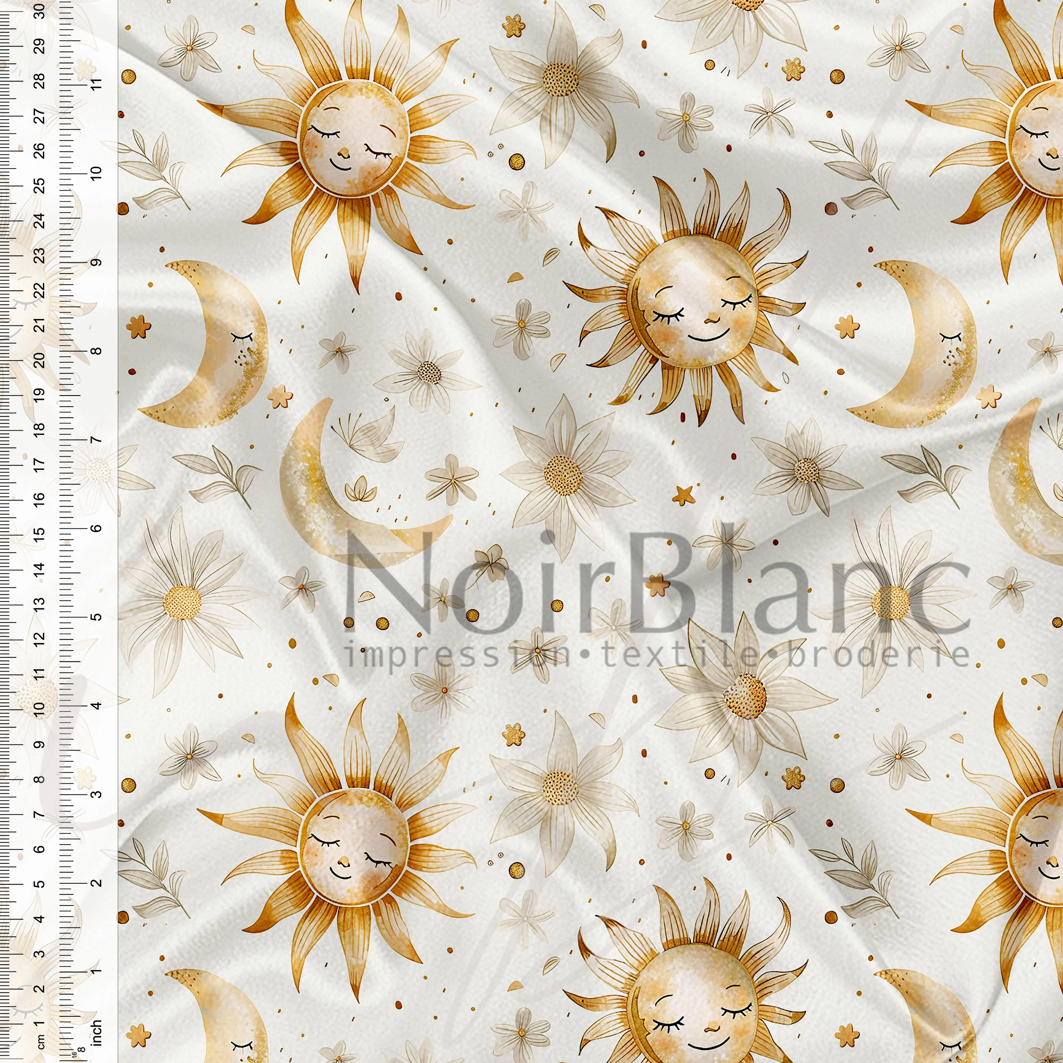 Soleil, lune et fleur boho