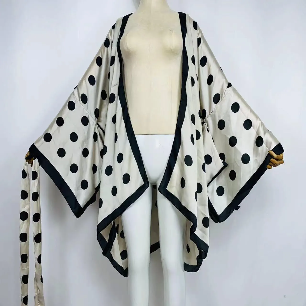 Summer Beach Cover up Women Cardigan Fashion Sexy Boho African Holiday Party Long Sleeve Silk Feeling Robe Kimono Kaftan