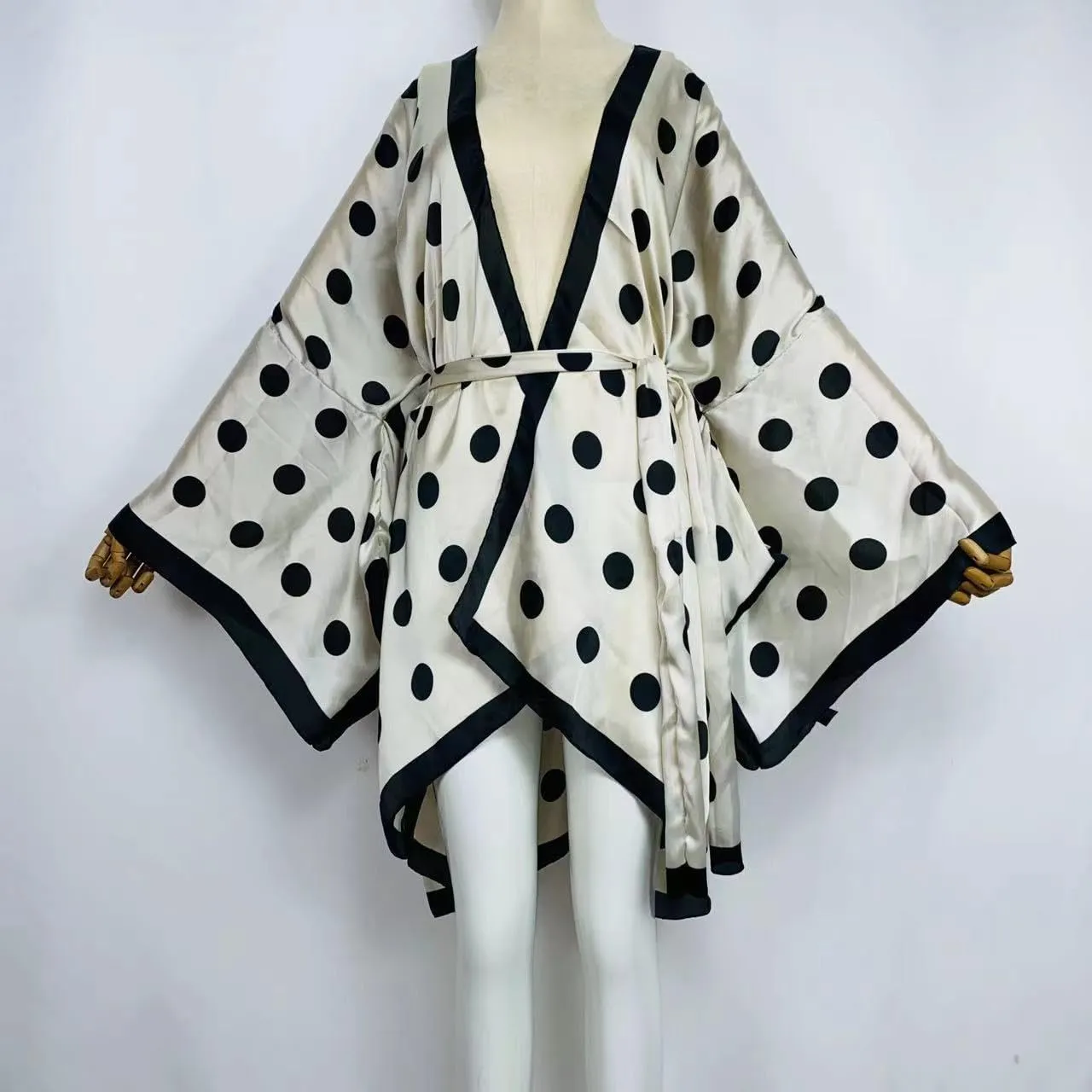 Summer Beach Cover up Women Cardigan Fashion Sexy Boho African Holiday Party Long Sleeve Silk Feeling Robe Kimono Kaftan