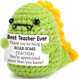 Teacher Appreciation Gifts for Women Teachers Day Gifts Best Teachers Ever Gift Teachers Day Thank You Gift for Teacher Handmade Crochet Dino for Last Day of School& Back to School