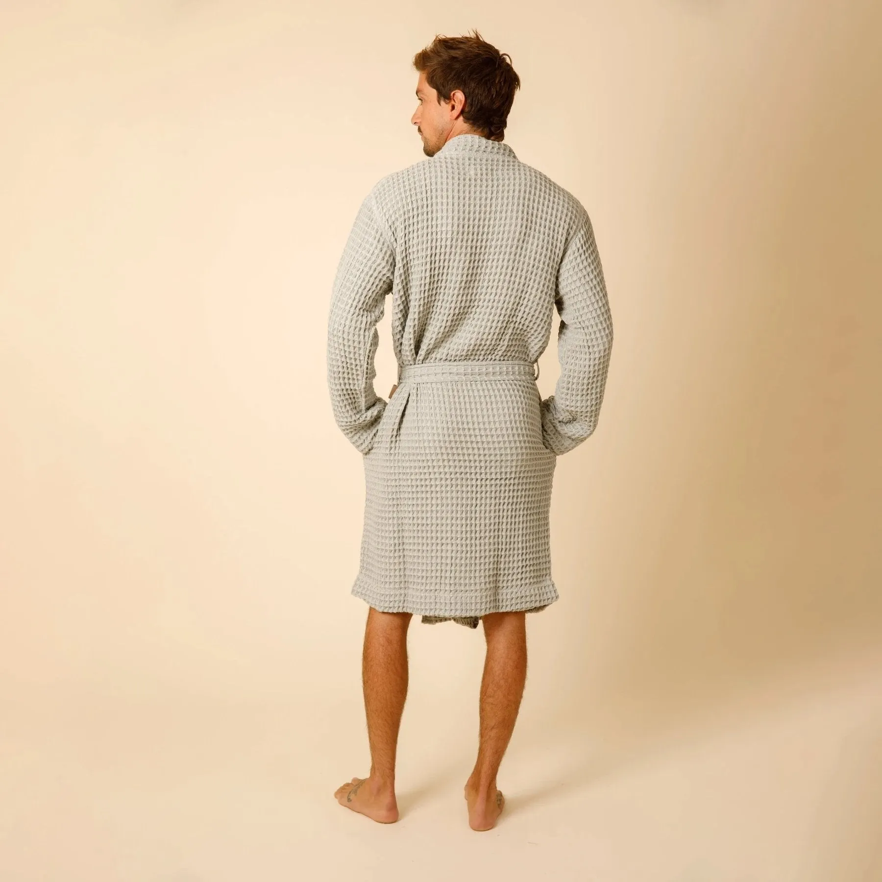 Weightless Waffle Robe in Aloe