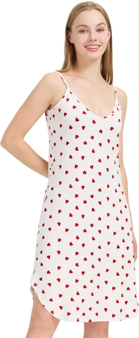 WiWi Slip Dress for Women Plus Size Chemise Nightgown Full Spaghetti Strap Dresses-Viscose made from Bamboo S-4X